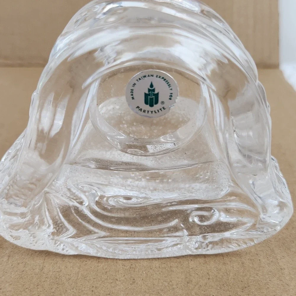 PartyLite Glass Dolphin‎ Tea Light Votive Candle Holder Beach Ocean Nautical - Picture 6 of 6